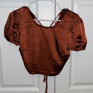Kendall and Kylie Pacsun short sleeve blouse with lace up back